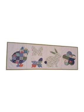 Easter Patchwork Bunny and Chick Table Runner - Multicolor